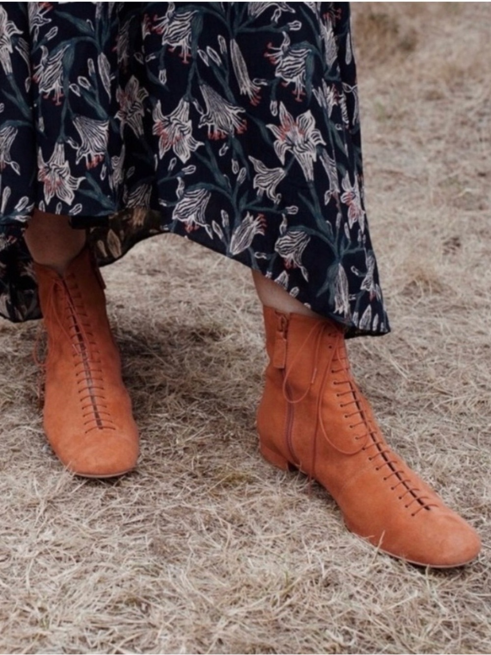 Doen Victoriana Lace Up Ankle Boots